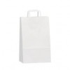 Bolsa papel blanco con asa plana 30x16x34