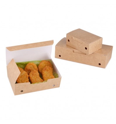 Caja kraft ventilada 375ml/13oz - 114x73x45mm