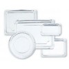 Platos redondos cartón plata Ø 23 cm