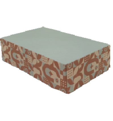 Caja pastelería menta chocolate 195x135x53 mm